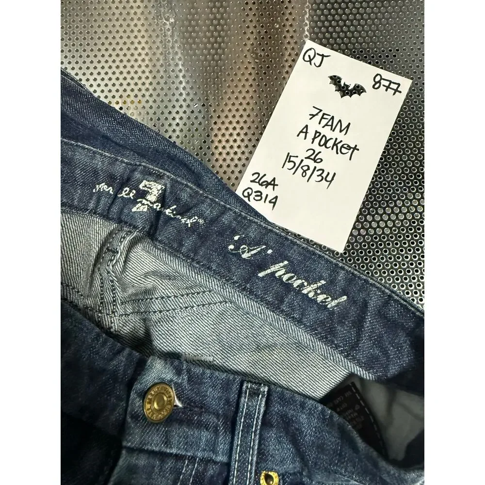 Vintage y2K 7 For All Mankind A Pocket Jeans Women's 26 LOW RISE Flares